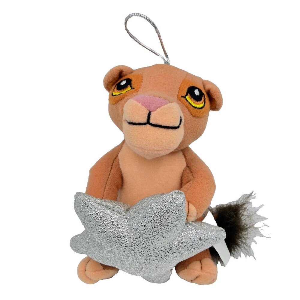 Simba Disney Christmas Ornament Holiday Plush Toy Star Silver 2002 The Lion King